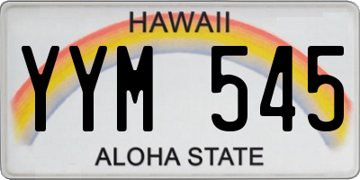 HI license plate YYM545