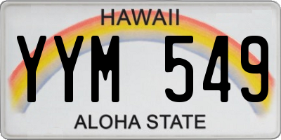 HI license plate YYM549