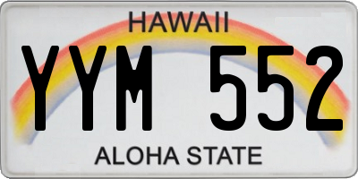 HI license plate YYM552