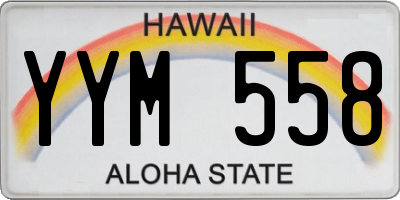 HI license plate YYM558