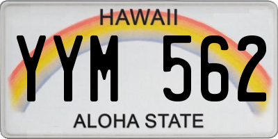 HI license plate YYM562