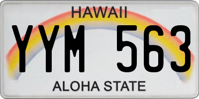 HI license plate YYM563