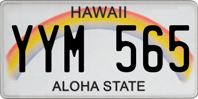 HI license plate YYM565