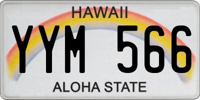 HI license plate YYM566
