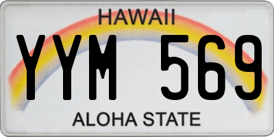 HI license plate YYM569