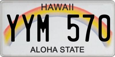 HI license plate YYM570