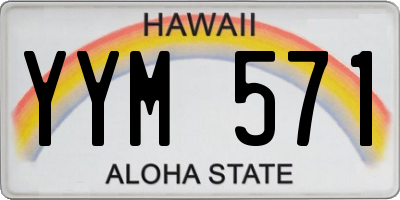 HI license plate YYM571