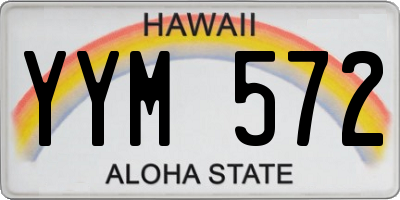 HI license plate YYM572