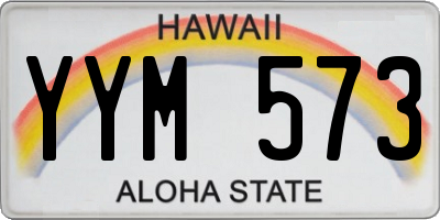 HI license plate YYM573