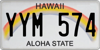 HI license plate YYM574