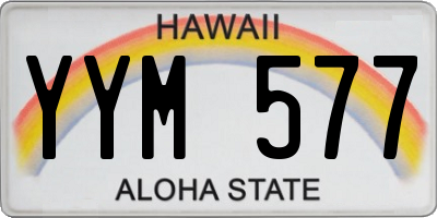 HI license plate YYM577