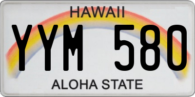 HI license plate YYM580