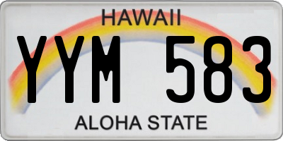 HI license plate YYM583