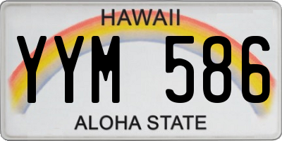 HI license plate YYM586