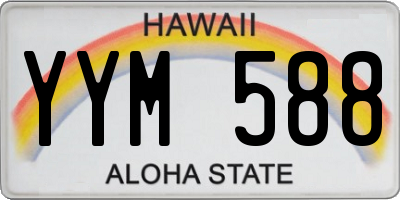 HI license plate YYM588