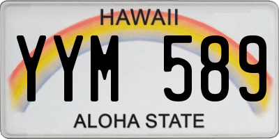 HI license plate YYM589