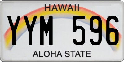 HI license plate YYM596