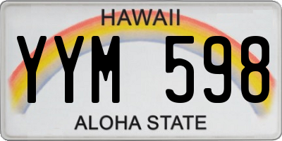 HI license plate YYM598