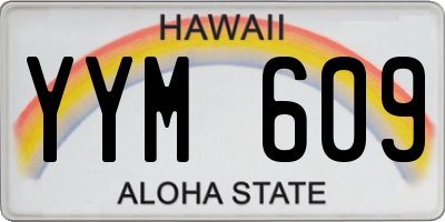 HI license plate YYM609