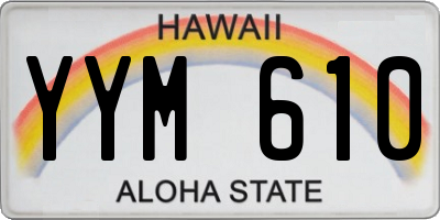 HI license plate YYM610