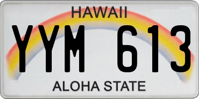 HI license plate YYM613