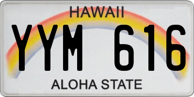 HI license plate YYM616
