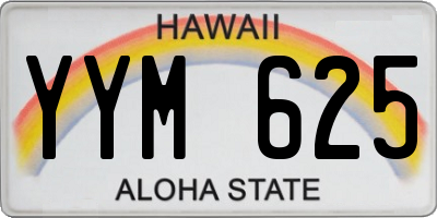 HI license plate YYM625