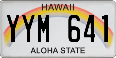 HI license plate YYM641