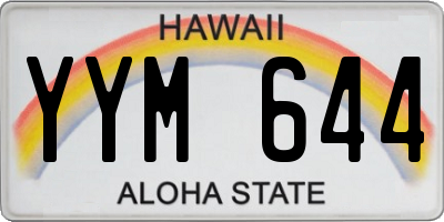 HI license plate YYM644