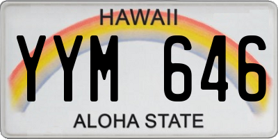 HI license plate YYM646