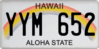 HI license plate YYM652
