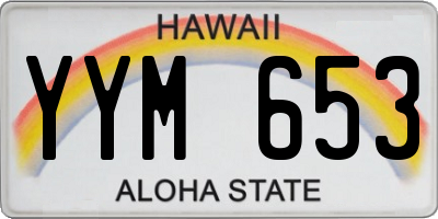 HI license plate YYM653