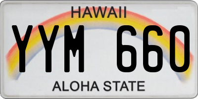 HI license plate YYM660