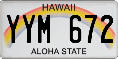 HI license plate YYM672