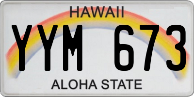 HI license plate YYM673