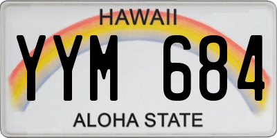 HI license plate YYM684