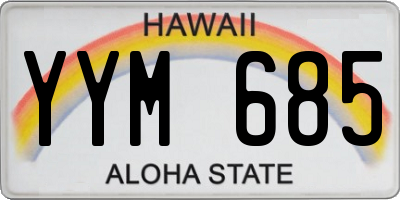 HI license plate YYM685