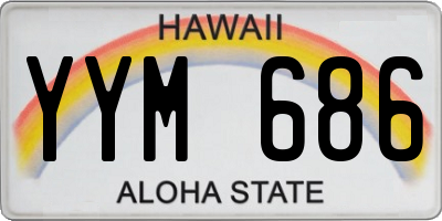 HI license plate YYM686