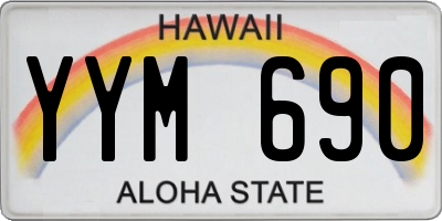 HI license plate YYM690