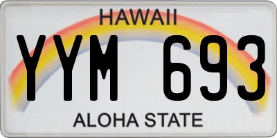 HI license plate YYM693