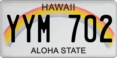 HI license plate YYM702