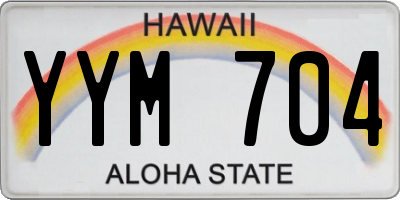 HI license plate YYM704