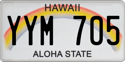 HI license plate YYM705