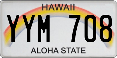 HI license plate YYM708