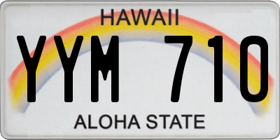 HI license plate YYM710