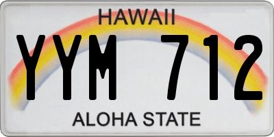 HI license plate YYM712