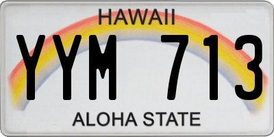 HI license plate YYM713