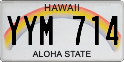 HI license plate YYM714