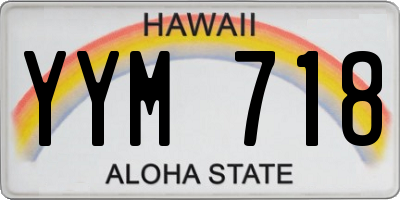 HI license plate YYM718