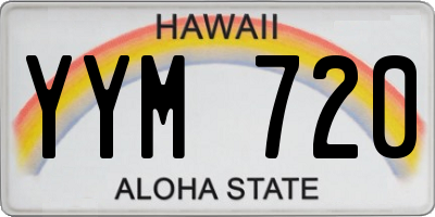HI license plate YYM720